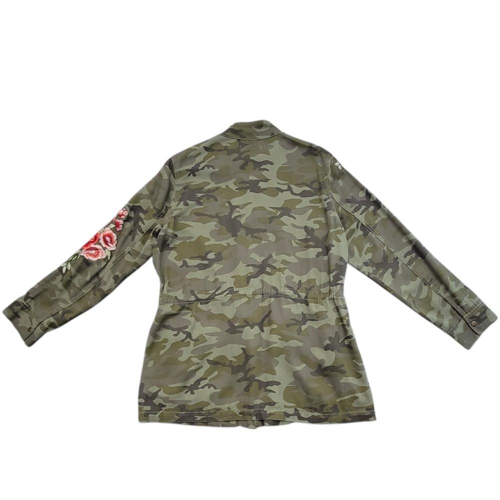 Knox Rose Camo Utility Jacket Embroidered Floral Boho Festival Womens Size XL - Picture 5 of 13